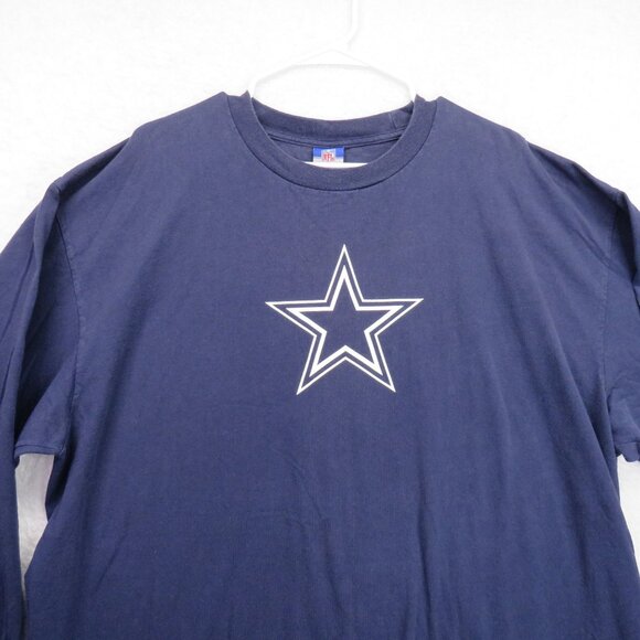 Dallas Cowboys T Shirt Extra Large Blue On Field Reebok NFL Football Long Sleeve - Picture 2 of 9